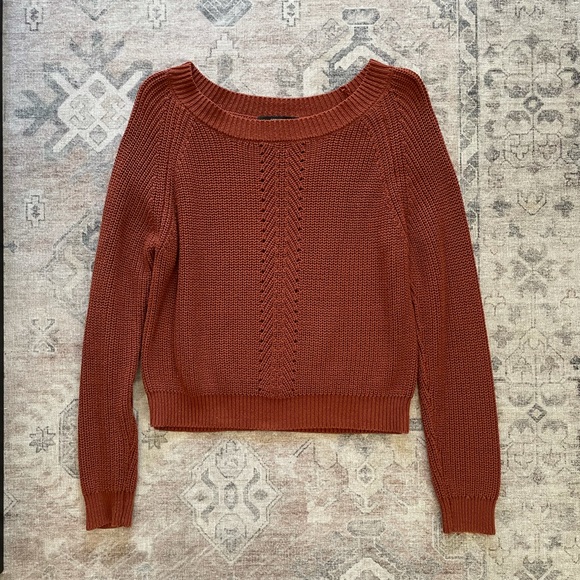 Forever 21 Rust Knit Sweater Medium - Picture 2 of 5
